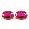 Image 1 : 2.95ct Oval Cut Red Ruby Gemstone GGL 2 PC
