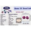 Image 4 : 2.95ct Oval Cut Red Ruby Gemstone GGL 2 PC