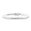 Image 1 : Curb Link Bracelet - 14KT White Gold