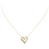 Image 2 : 0.50 ctw Diamond Heart Shaped Pendant with Chain - 14KT Yellow Gold