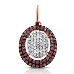 14k Rose Gold  0.32CTW Diamond and Brown Diamonds Pendant