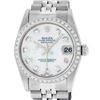 Rolex Womens Midsize 31mm MOP Diamond Bezel Jubilee Band Datejust Wristwatch
