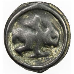 GAUL: Remi, cast potin (4.59g), late to mid 1st century BC, time of Caesar's Gallic Wars, VF