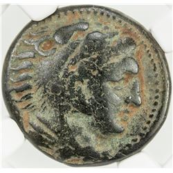 MACEDONIAN KINGDOM: Alexander III, the Great, 336-323 BC, AE unit, ND. NGC VF