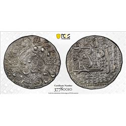 ISLAMIC - DURRANI: Mahmud Shah, 1809-1817, AR rupee, Peshawar, AH1231 year 8. PCGS AU58