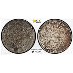OTTOMAN - EGYPT: Abdul Aziz, 1861-1876, AR 20 para, Misr, AH1277 year 10. PCGS MS62