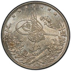 OTTOMAN - EGYPT: Abdul Hamid II, 1876-1909, AR 2 qirsh, Misr, AH1293 year 27. PCGS MS63