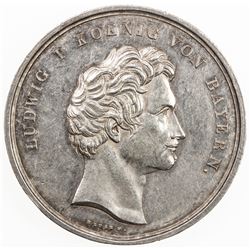 BAVARIA: Ludwig I, 1825-1848, AR medal (16.10g), 1840. EF