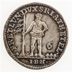 BRUNSWICK-LUNEBURG-CALENBERG-HANOVER: Georg II August, 1727-1760, AR 1/6 thaler (3.26g), Zellerfeld,