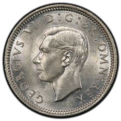 GREAT BRITAIN: George VI, 1936-1952, AR sixpence, 1942. PCGS graded MS64