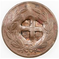 GREECE: AE 2 lepta, 1869-BB. EF