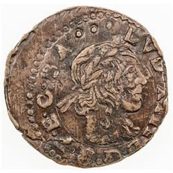 SPAIN: CATALONIA: Louis XIII, 1610-1643, AE seiseno (4.55g), Gerona, 1643. VF-EF