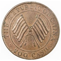 CHINA: SZECHUAN: Republic, AE 200 cash, year 2 (1913). NGC VF