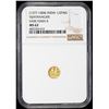 Image 3 : MEDIEVAL INDIA: VIJAYANAGAR: Hari Hara II, 1377-1404, AV 1/2 pagoda, ND. NGC MS62