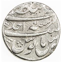 MUGHAL: Shah Alam Bahadur, 1707-1712, AR rupee (11.44g), Lahore, AH111(9), year one (ahad). VF-EF