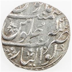 MUGHAL: Muhammad Shah, 1719-1748, AR rupee (11.39g), Gwalior, AH1142, year 13. VF-EF