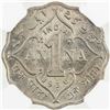 Image 2 : BRITISH INDIA: George V, 1910-1936, 1 anna, 1936(b). NGC MS63
