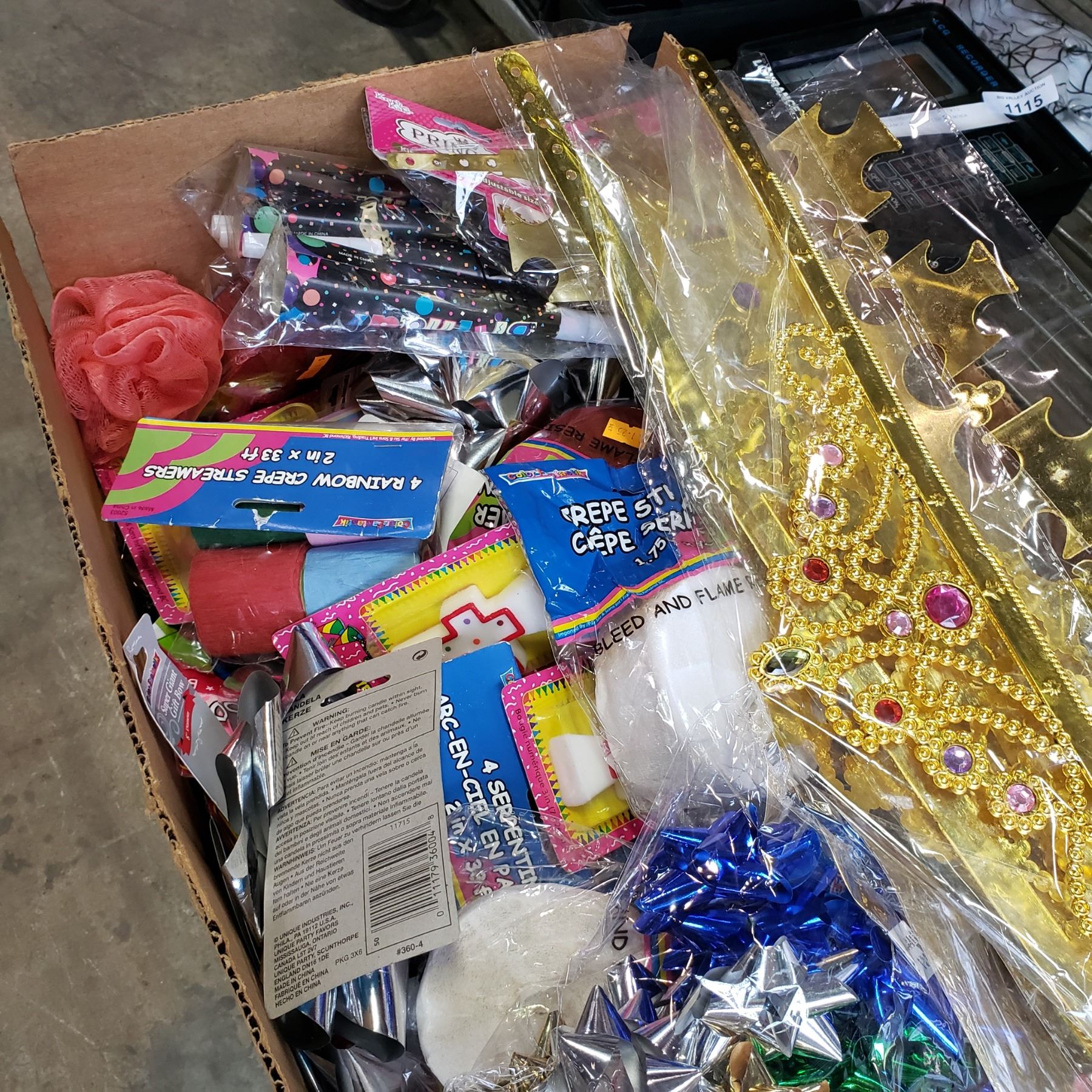 BOX OF NEW PARTY SUPPLIES - Big Valley Auction