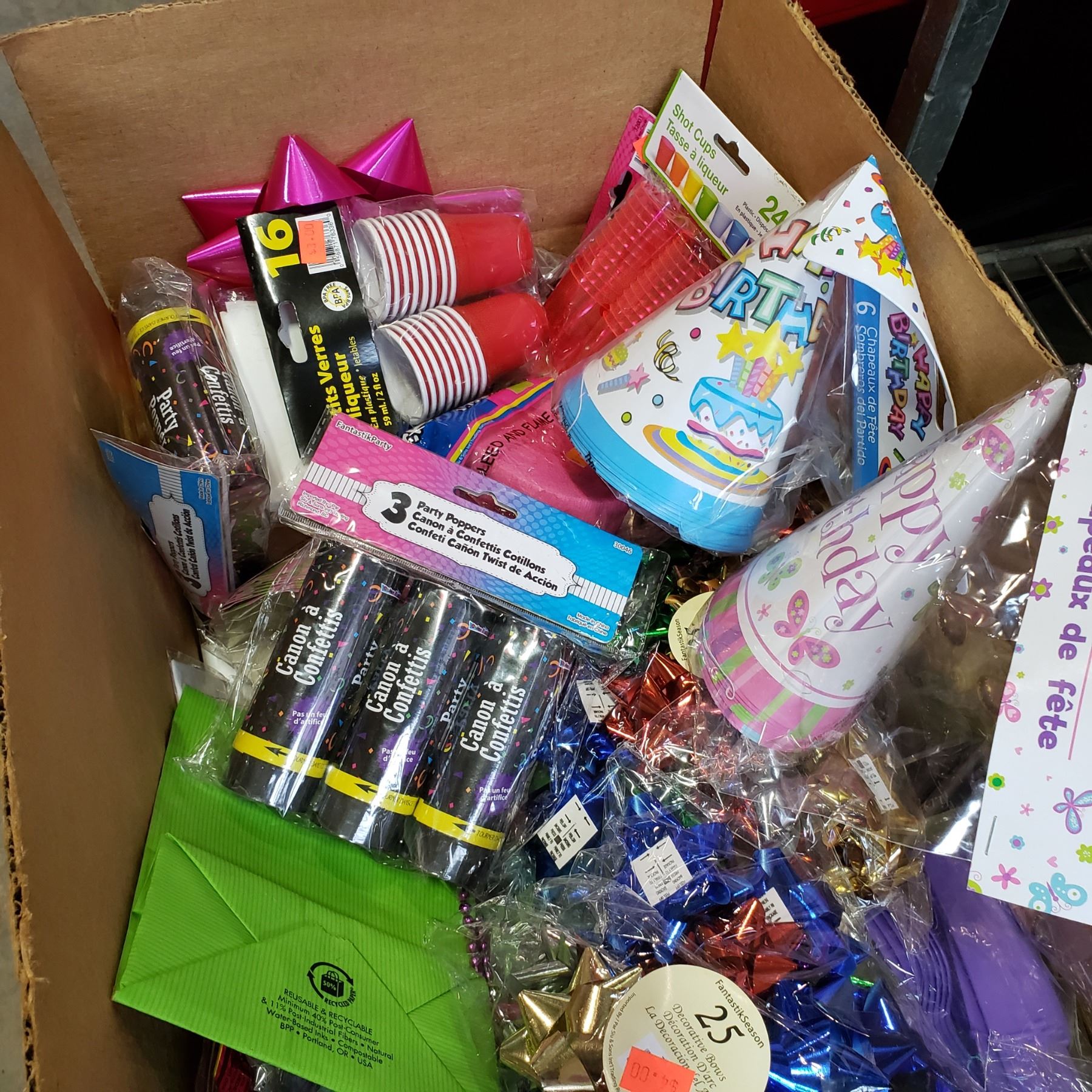 BOX OF NEW PARTY SUPPLIES - Big Valley Auction
