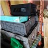Image 2 : 3 PLASTIC TOTES W/ BUILT IN LIDS AND ELECTRONICS