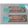 Image 2 : 3 DIFFERENT 1954 CANADIAN $2 BILLS WITH DIFFERENT SIGNATURES