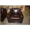 Image 2 : BROWN LEATHER ARM CHAIR