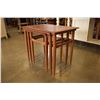 Image 2 : TEAK 3PC NESTING TABLE SET