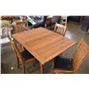 Image 2 : ANTIQUE OAK FLIP TOP DINING TABLE WITH 4 CHAIRS