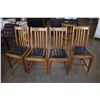 Image 8 : ANTIQUE OAK FLIP TOP DINING TABLE WITH 4 CHAIRS