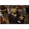 Image 2 : 2 BRASS LAMPS AND BRUSHED METAL DECORATIVE LAMP