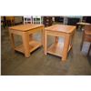 Image 2 : PAIR OF OAK END TABLES