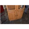 Image 2 : 2 TIER WOOD AND GLASS CHINA CABINET