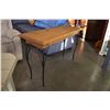 Image 2 : PINE SOFA TABLE W/ METAL LEGS