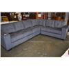Image 2 : BRAND NEW GREY FABRIC MODERN 4 PIECE MODULAR SECTIONAL SOFA, RETAIL $2199