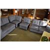 Image 8 : BRAND NEW GREY FABRIC MODERN 4 PIECE MODULAR SECTIONAL SOFA, RETAIL $2199