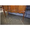 Image 8 : MAHOGANY ANTIQUE INLAID DISPLAY CABINET BOWED FRONT W/ KEYS