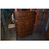 Image 1 : MAHOGANY BOWED FRONT 7 DRAWER CHEST OF DRAWERS