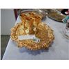 Image 2 : LOT OF SERVING TRAYS, METAL GLASSES, AND CERAMIC FLORAL