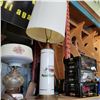 Image 2 : 2 VINTAGE GLASS TABLE LAMPS