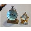 Image 1 : 2 VINTAGE BRASS "BUBBLE GLASS" CLOCKS