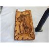 Image 2 : HAND CARVED WOOD PLAQUE BY D. NIRO