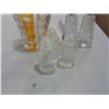 Image 2 : YELLOW CUT CRYSTAL PITCHER, AND CRYSTAL SALT AND PEPPER