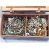 Image 2 : 2 WOODEN JEWELLERY BOXES W/ CONTENTS