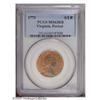 Image 1 : 1773 1/2P Virginia Halfpenny, Period MS63 Red and Brow 1773[1/2P] Virginia Halfpenny, Period MS63 Re