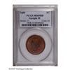 Image 1 : 1855 1C Upright 5s MS65 Red and Brown PCGS. N-4, R.1. 1855[1C] Upright 5s MS65 Red and Brown PCGS.