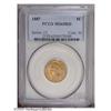 Image 1 : 1887 1C MS65 Red PCGS. Dazzling luster and undisturbed 1887[1C] MS65 Red PCGS.
