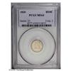Image 1 : 1830 H10C MS63 PCGS. V-3, LM-4.1, R-2. A slender die c 1830[H10C] MS63 PCGS.