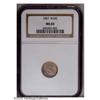 Image 1 : 1857 H10C MS65 NGC. Die clash marks (as struck) are pr 1857[H10C] MS65 NGC.