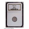 Image 3 : 1849-O 10C MS62 NGC. Small Mintmark. Well detailed sav 1849-O[10C] MS62 NGC.