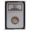 Image 3 : 1857 25C MS66 NGC. Golden-brown, plum, and navy-blue c 1857[25C] MS66 NGC.